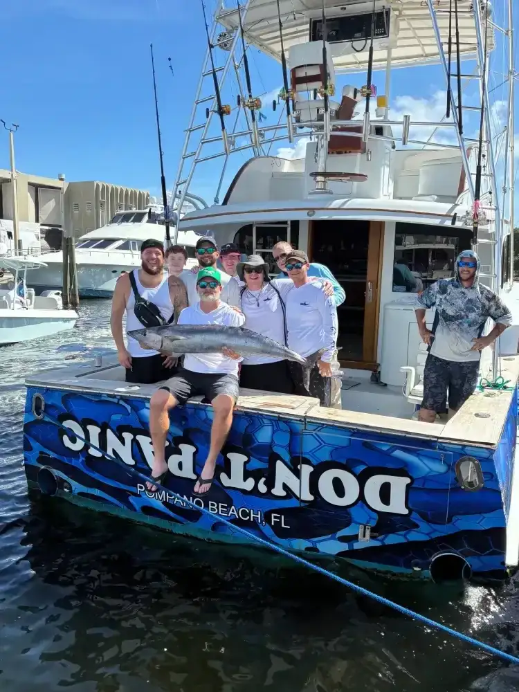 Anglers from Oakland Park, FL with their catch aboard Don't Panic out of Pompano Beach