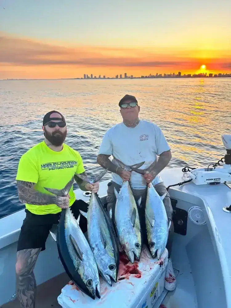 Guests aboard Don't Panic on a sunset cruises trip in South Florida