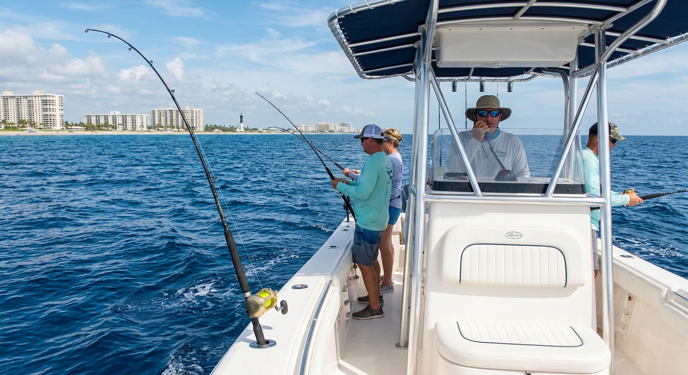 Last minute fishing charter adventure in Pompano Beach